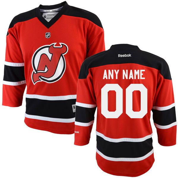 Reebok New NHL Jersey Devils Youth Replica Home Custom NHL Jersey - Red->customized nhl jersey->Custom Jersey